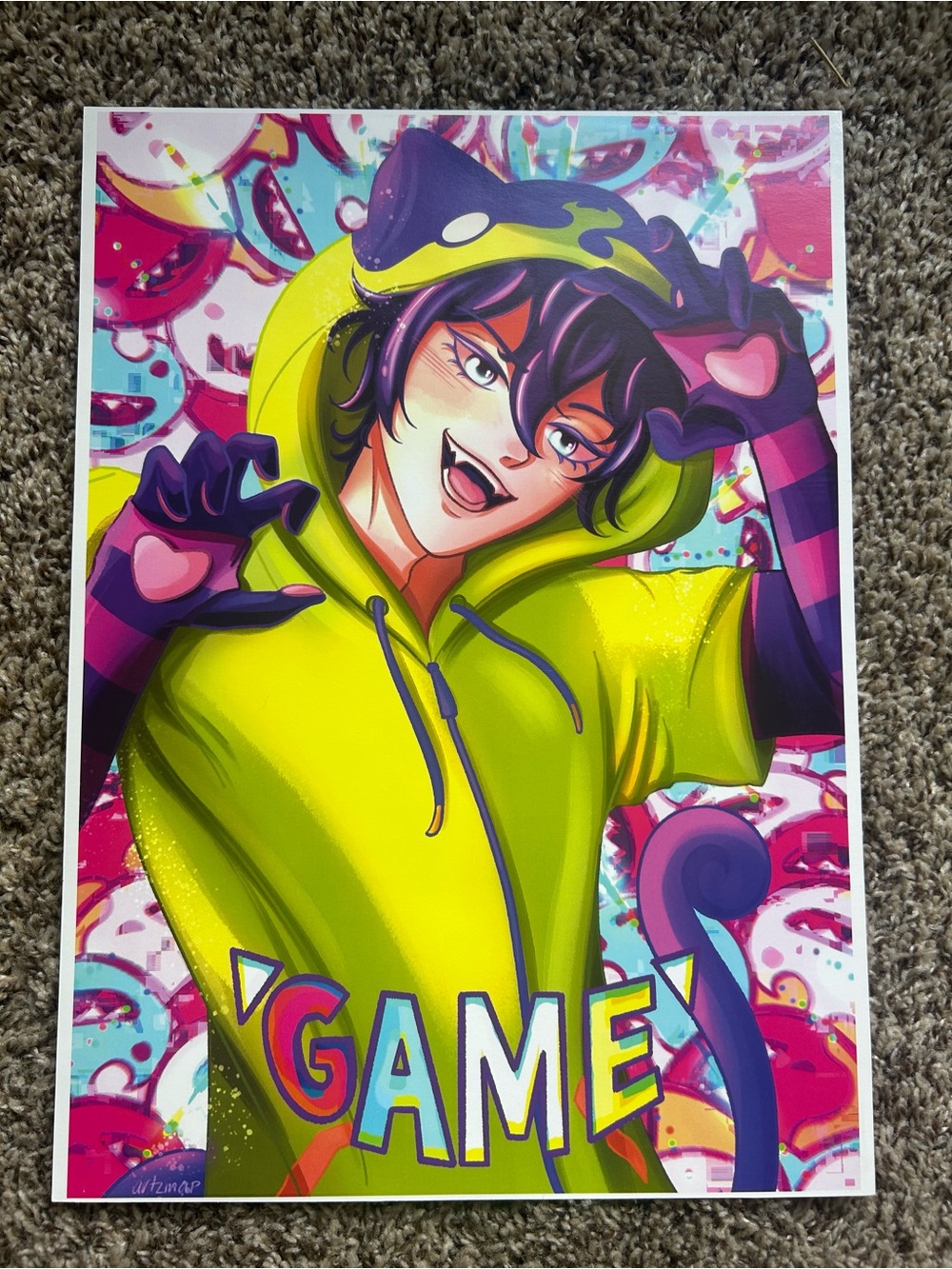 Sk8 the infinity Vibrant Lime Green Gamer Hoodie Art Print - Home Games